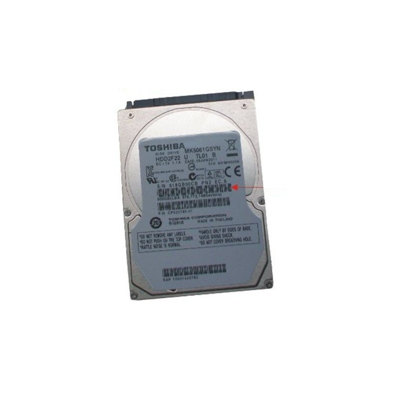 Fujitsu 500Gb Hard Drive 25in 72